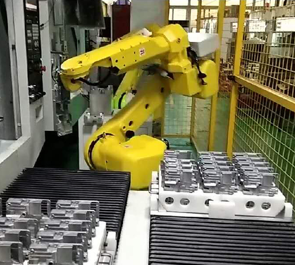 CNC robot loading and unloading